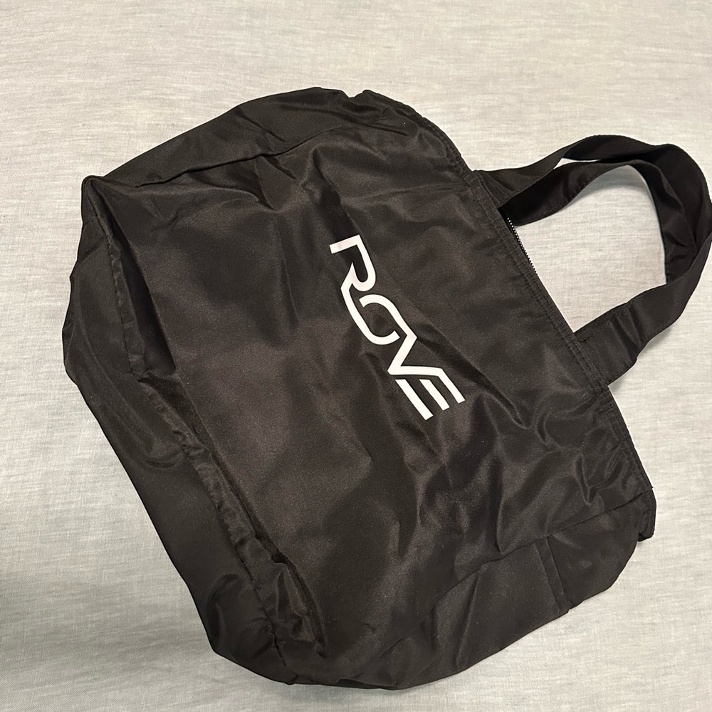 Black Rove Bag with Zebra Print Inside